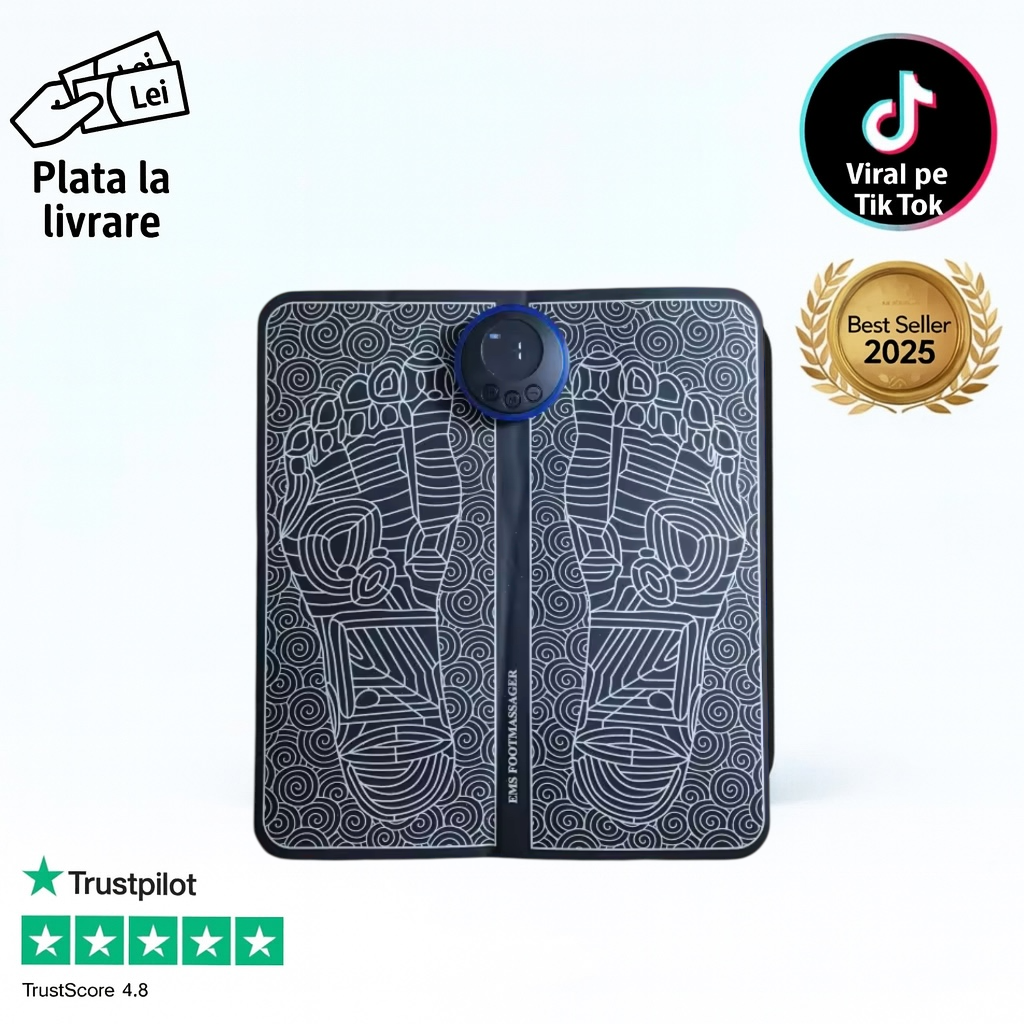 Aparat de masaj EMS pentru tălpi